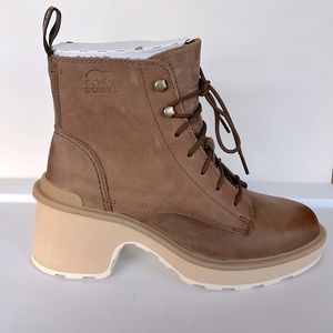 Sorel Hi-Line Waterproof Lace-Up Boot (Women) size 7 color Umber/Ceramic